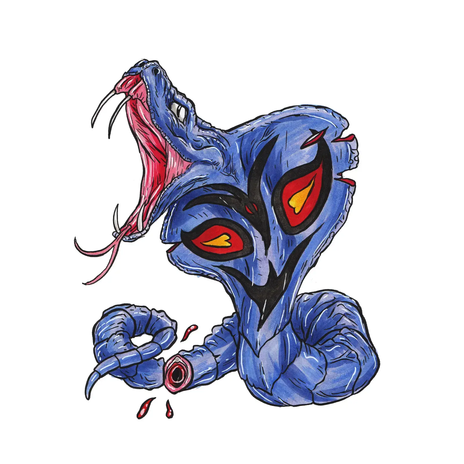 Arbok, drawn by Ellis Ricketts