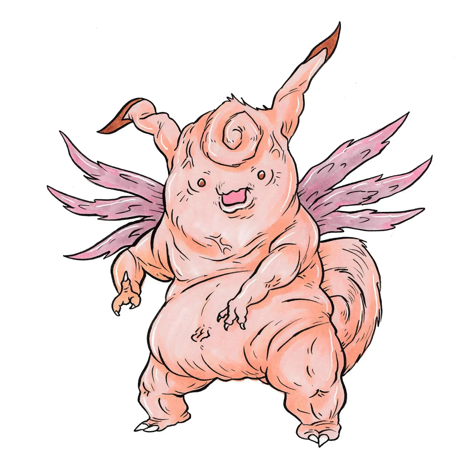 Clefable, drawn by Ellis Ricketts