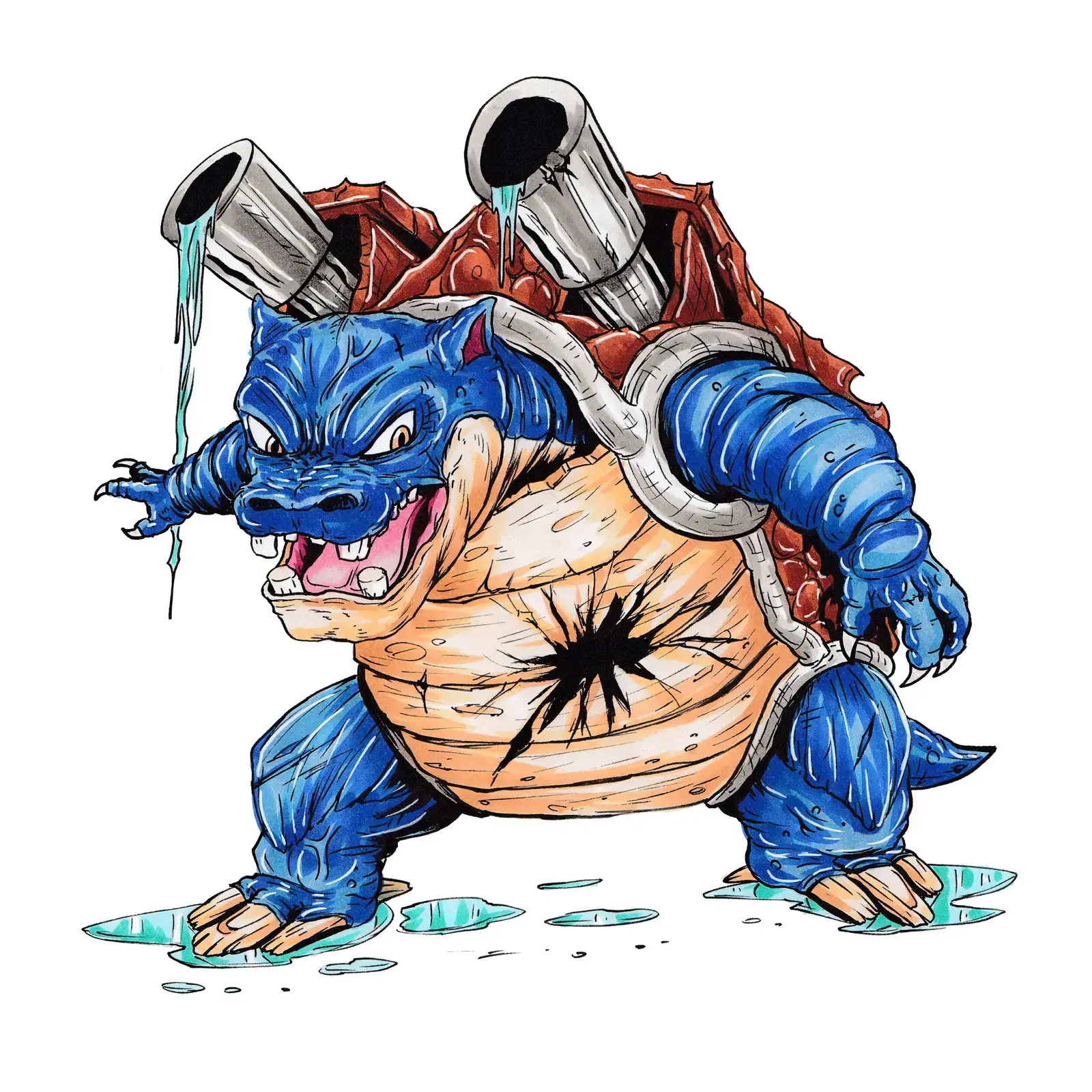 Blastoise, drawn by Ellis Ricketts