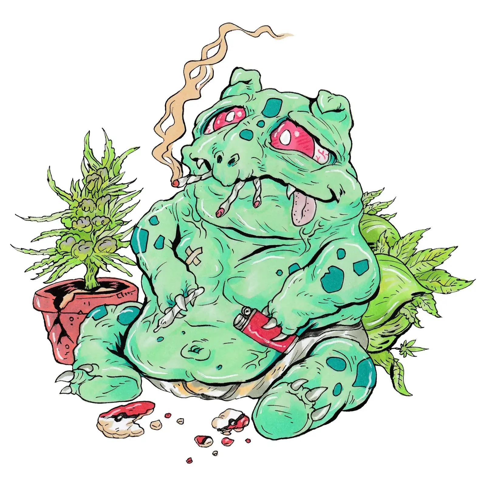 Bulbasaur, drawn by Ellis Ricketts