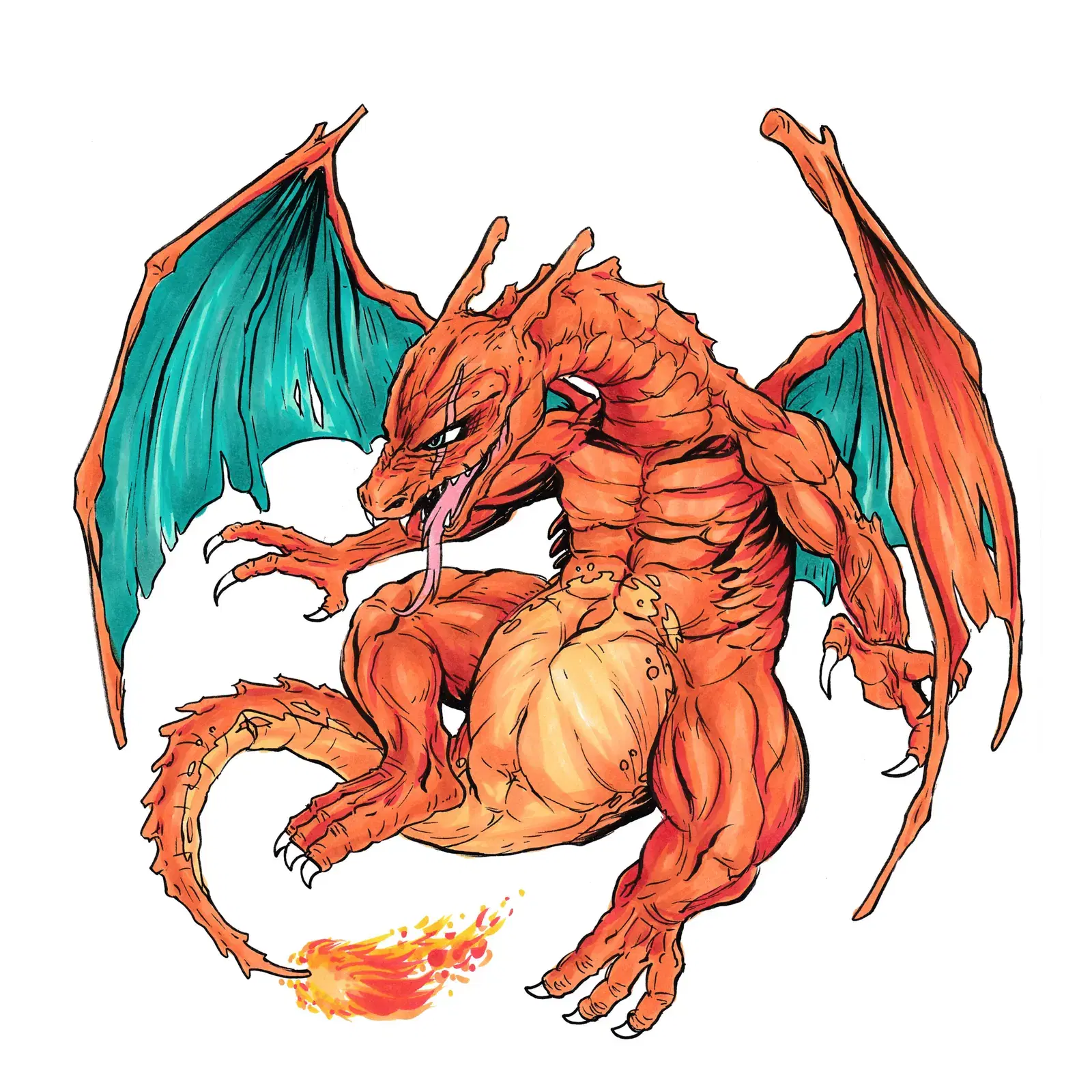 Charizard, drawn by Ellis Ricketts