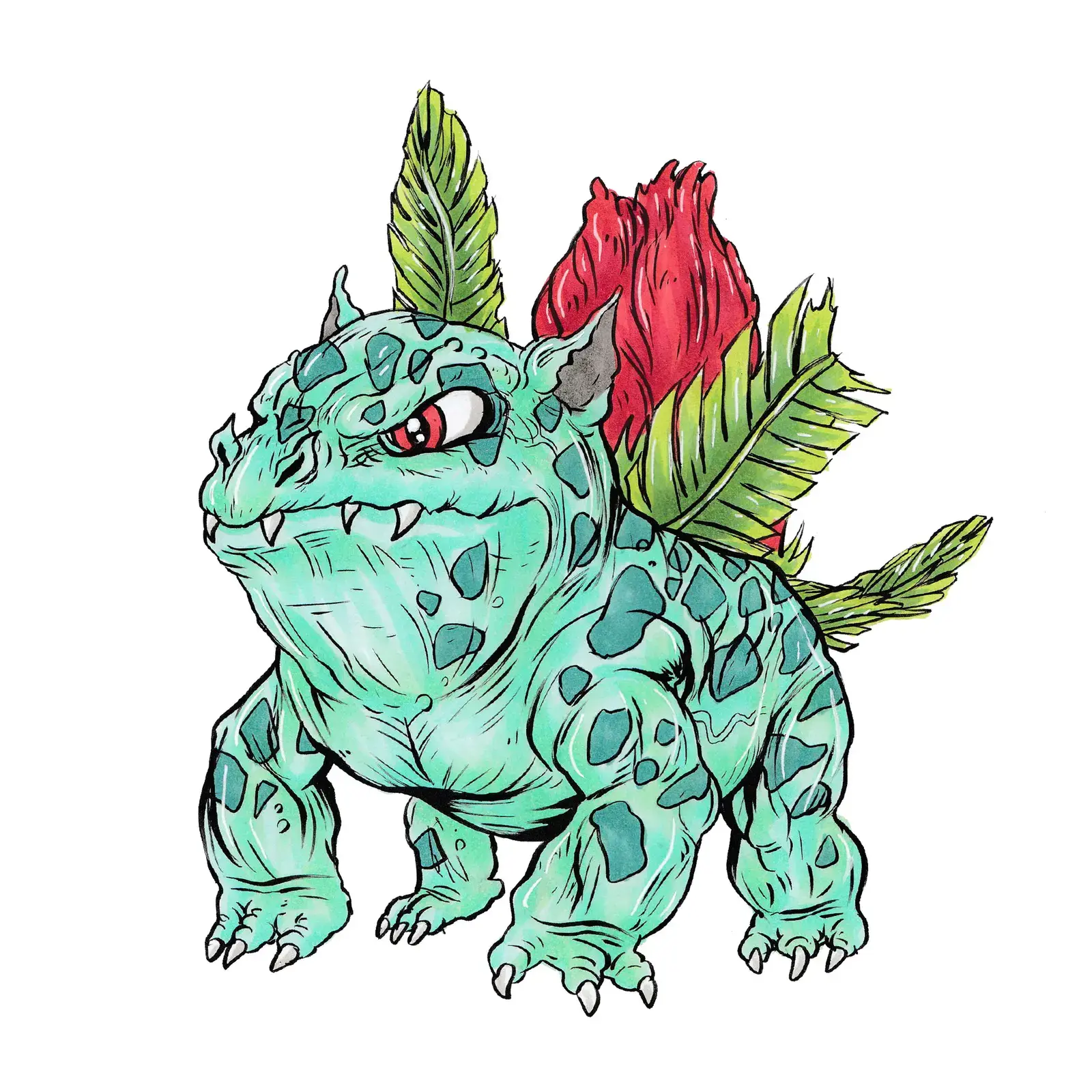 Ivysaur, drawn by Ellis Ricketts