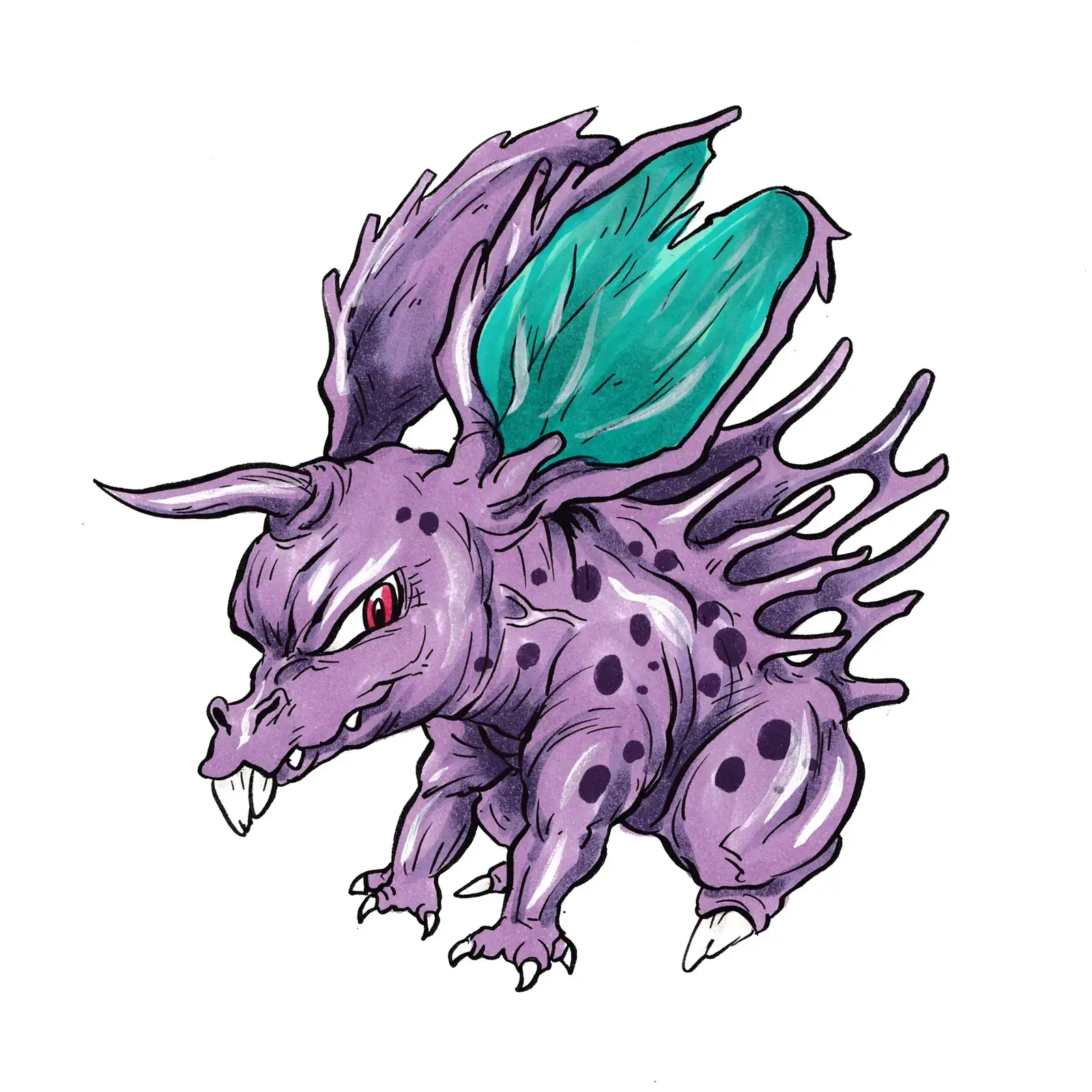 Nidoran ♂, drawn by Ellis Ricketts