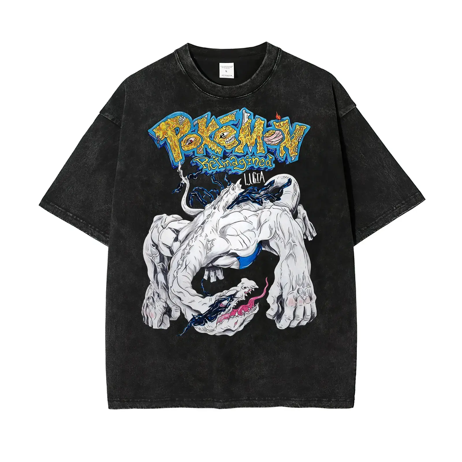 Lugia - Acid Wash Oversize Tee