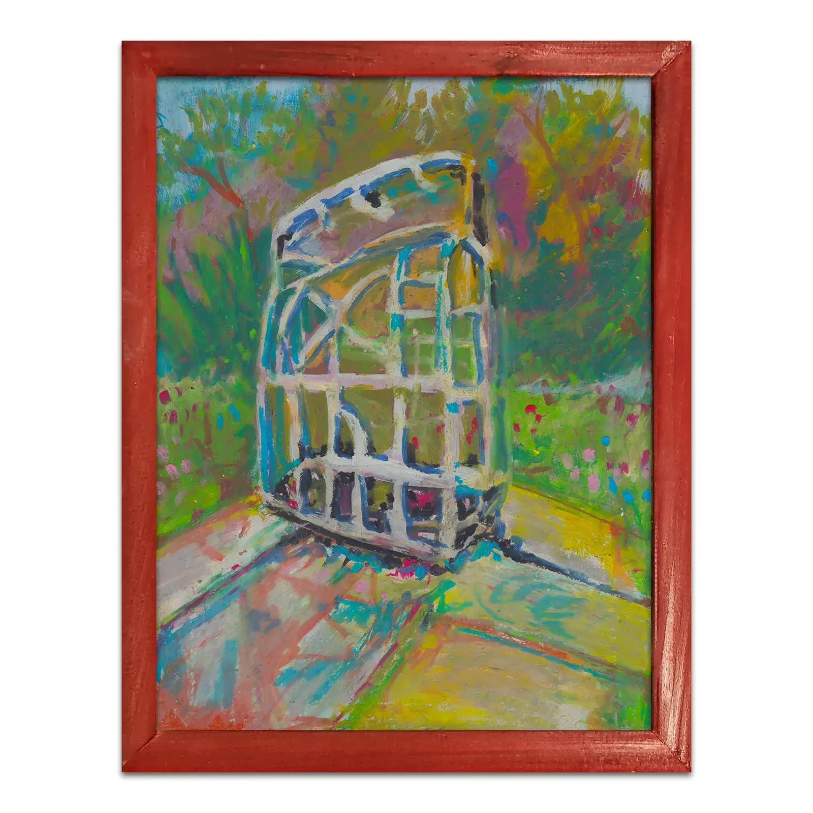 Bin Burn Framed - Oil Pastel (8.5x11)