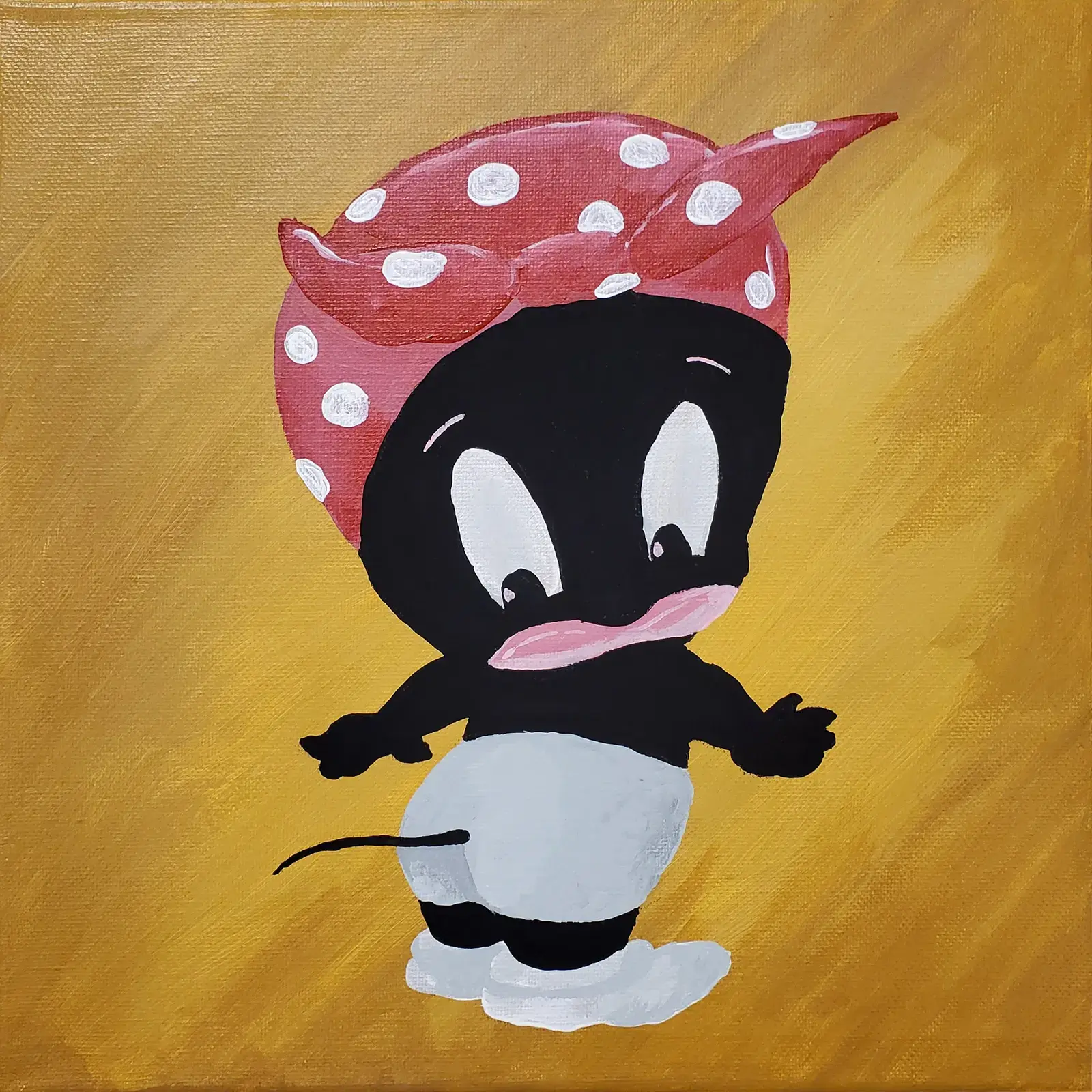 Jim Crow Mouse - Acrylic on Canvas (12x12)