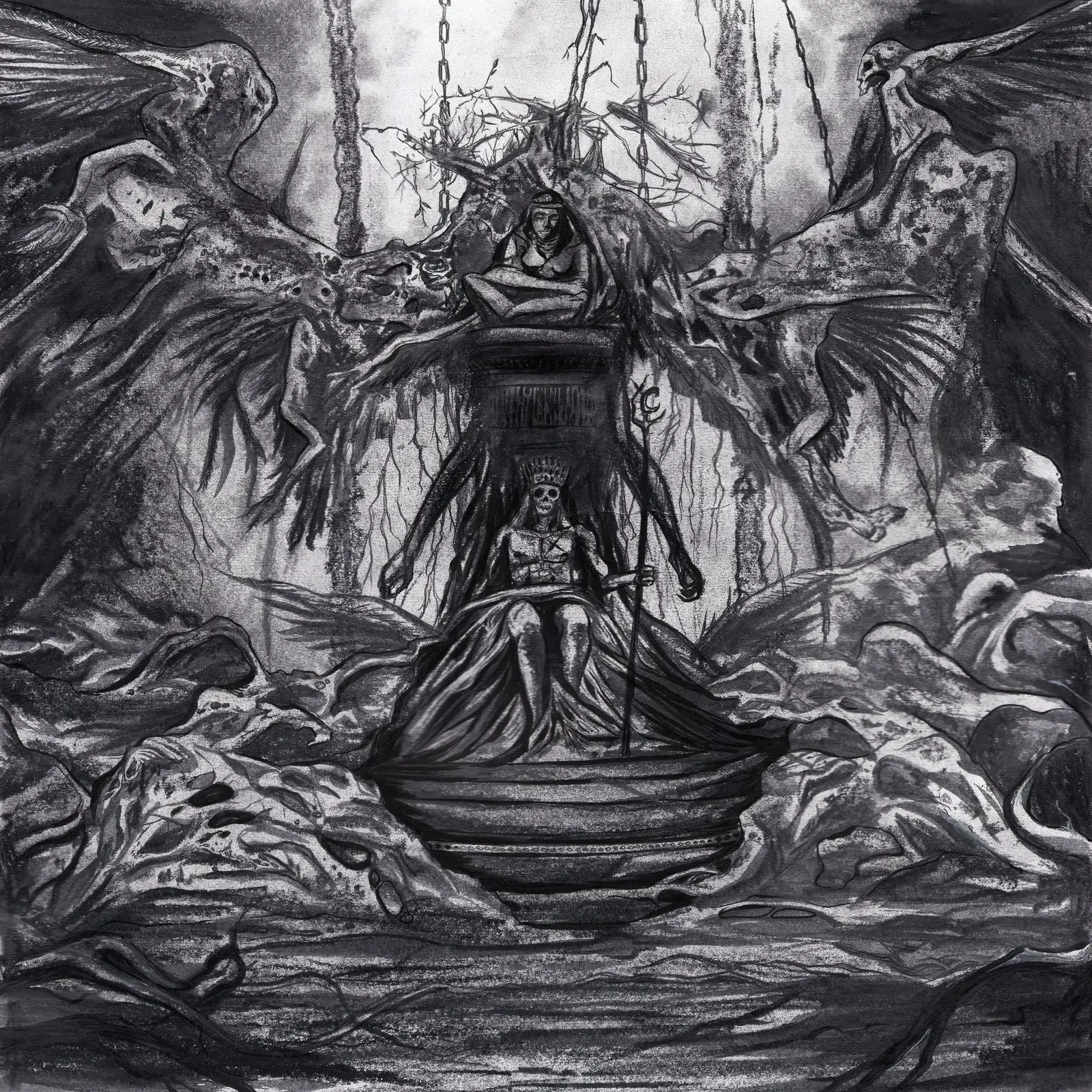 State of Agitation - Original Graphite Illustration (13x13)